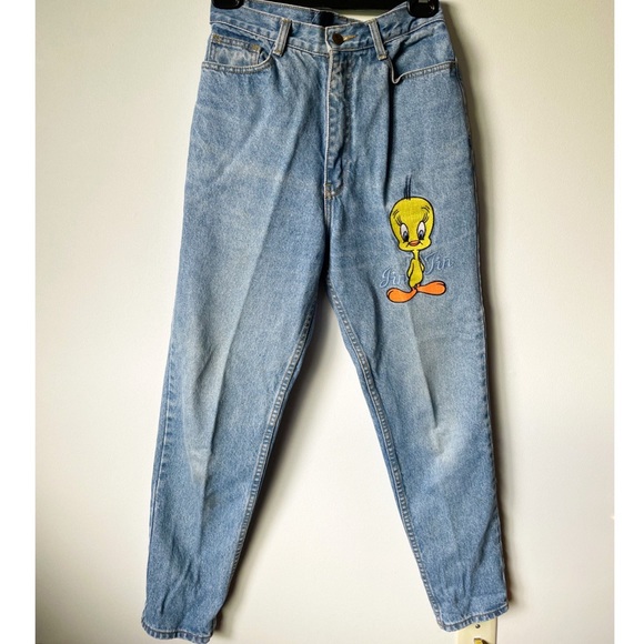golden Denim - ⭐️🐥✨✨Vintage Tweetie Bird high waisted jeans